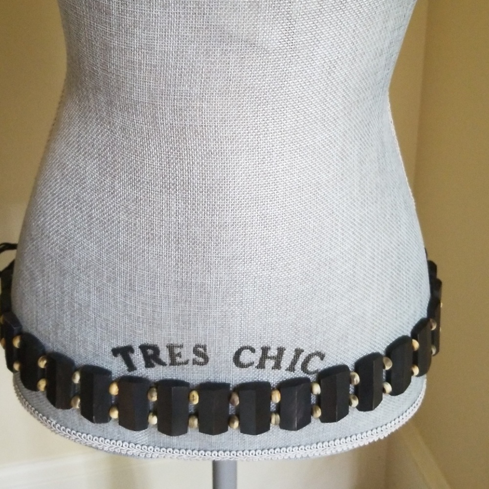 J G Hook NWT faux wood beaded belt